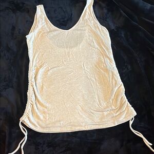 SHEIN Cream Sleeveless Swim Coverup